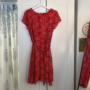 Red Butterfly Print Sundress (Suzy Shier, Size XL)